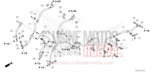 BRAKE HOSE/BRAKE PIPE GL1800DAM de 2021